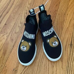 Moschino Kids Shoes Teddy-patch sock-style sneakers